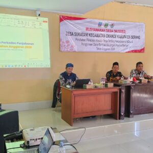 Musyawarah Desa Perubahan Peraturan Kepala Desa tentang Penjabaran APBDes Tahun 2026 dan Penggunaan Bantuan Keuangan Provinsi Banten Tahun 2026 Berjalan Lancar