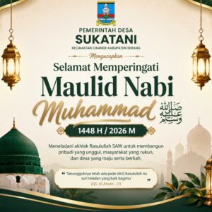 Pemerintah Desa Sukatani Mengucapkan Selamat Memperingati Maulid Nabi Muhammad SAW 1448 Hijriah